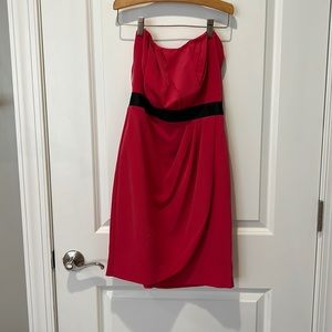 Fuscia mini strapless dress